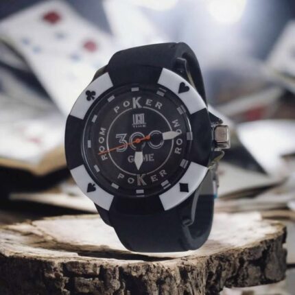 Herrenarmbanduhr „Poker Black/White“ – Klare Kontraste, Starker Stil
