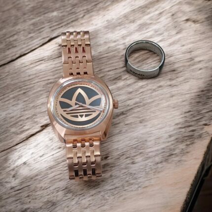 Herren-Set: Uhr & Ring aus Edelstahl.